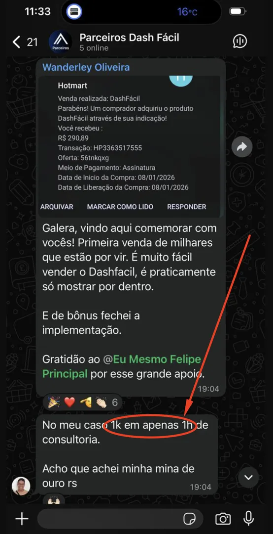 Dashboard do Dash Fácil mostrando métricas de lançamentos e tráfego pago